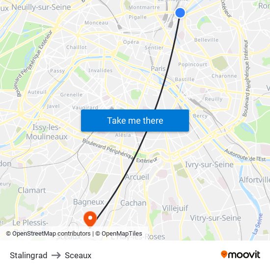 Stalingrad to Sceaux map