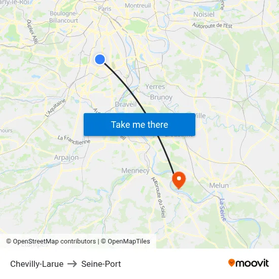 Chevilly-Larue to Seine-Port map
