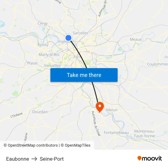 Eaubonne to Seine-Port map