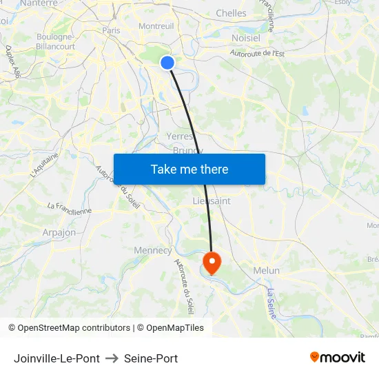Joinville-Le-Pont to Seine-Port map