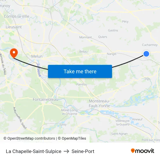 La Chapelle-Saint-Sulpice to Seine-Port map