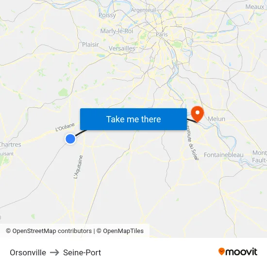 Orsonville to Seine-Port map