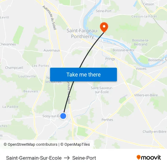 Saint-Germain-Sur-Ecole to Seine-Port map