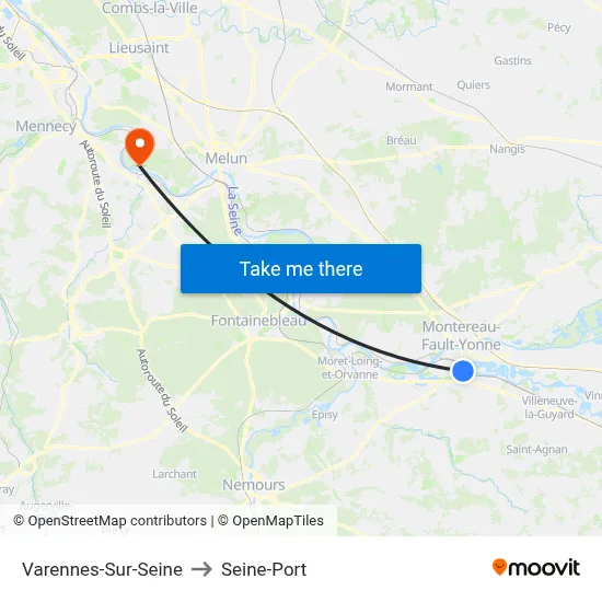 Varennes-Sur-Seine to Seine-Port map