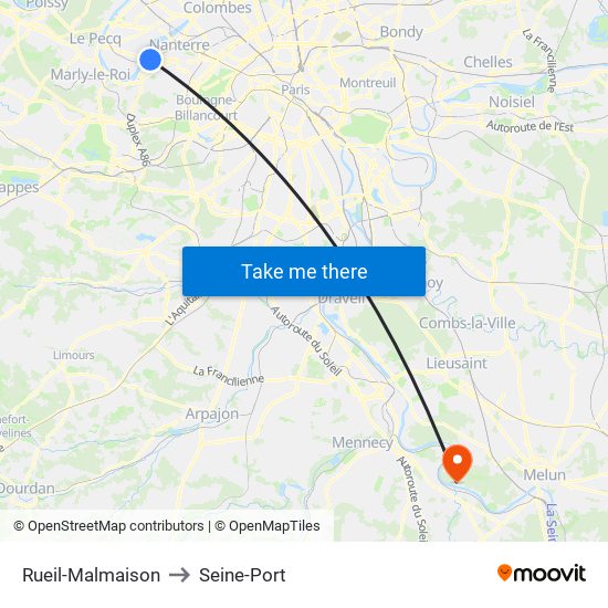 Rueil-Malmaison to Seine-Port map