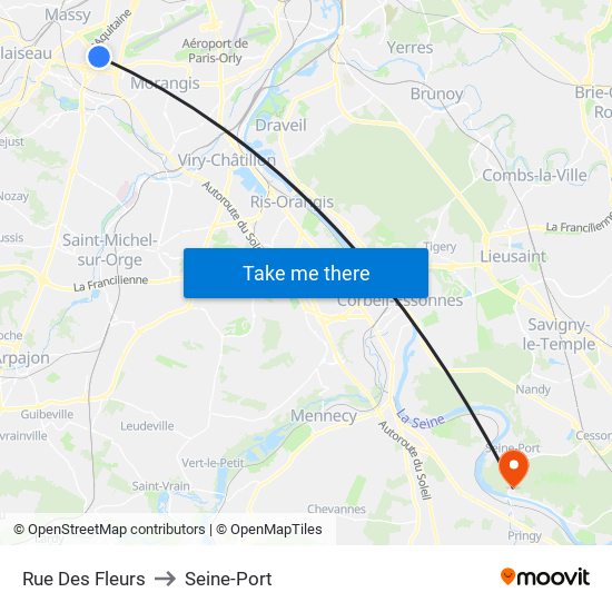 Rue Des Fleurs to Seine-Port map