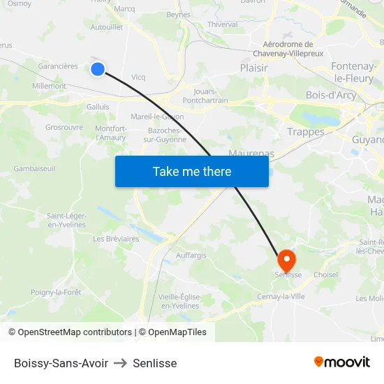 Boissy-Sans-Avoir to Senlisse map