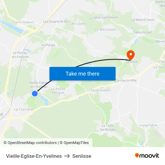 Vieille-Eglise-En-Yvelines to Senlisse map