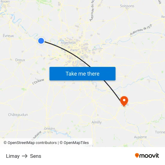 Limay to Sens map