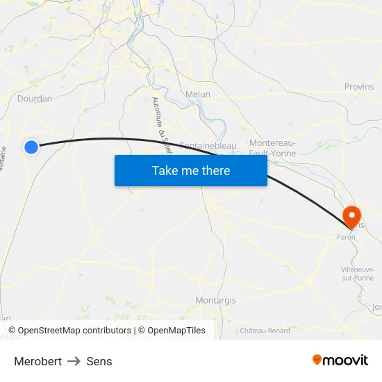 Merobert to Sens map