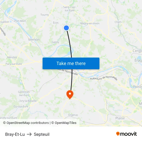 Bray-Et-Lu to Septeuil map