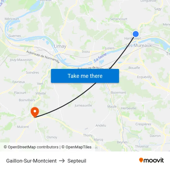 Gaillon-Sur-Montcient to Septeuil map