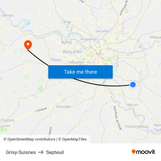 Grisy-Suisnes to Septeuil map