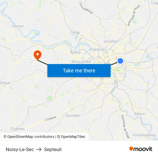 Noisy-Le-Sec to Septeuil map