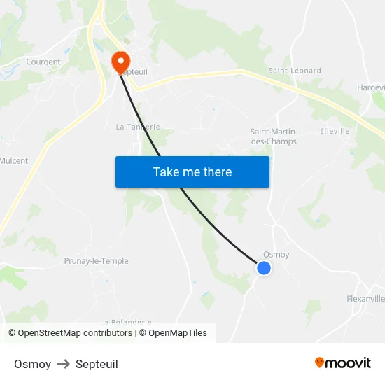 Osmoy to Septeuil map
