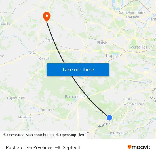 Rochefort-En-Yvelines to Septeuil map