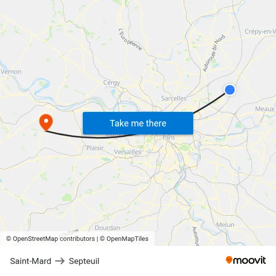 Saint-Mard to Septeuil map