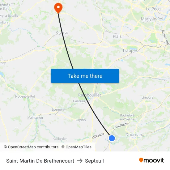 Saint-Martin-De-Brethencourt to Septeuil map