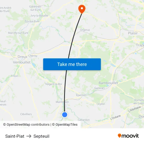 Saint-Piat to Septeuil map