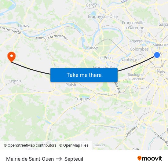 Mairie de Saint-Ouen to Septeuil map