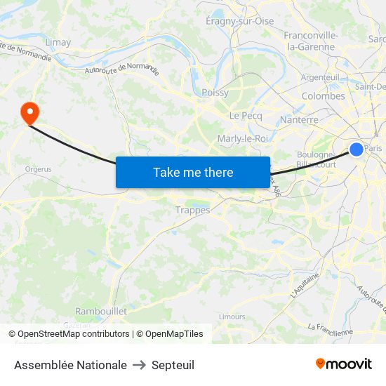 Assemblée Nationale to Septeuil map