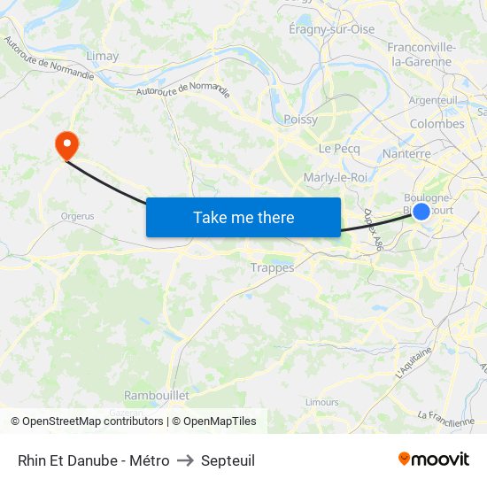 Rhin Et Danube - Métro to Septeuil map
