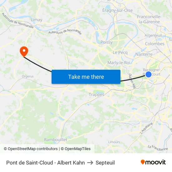 Pont de Saint-Cloud - Albert Kahn to Septeuil map