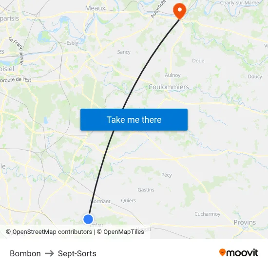 Bombon to Sept-Sorts map