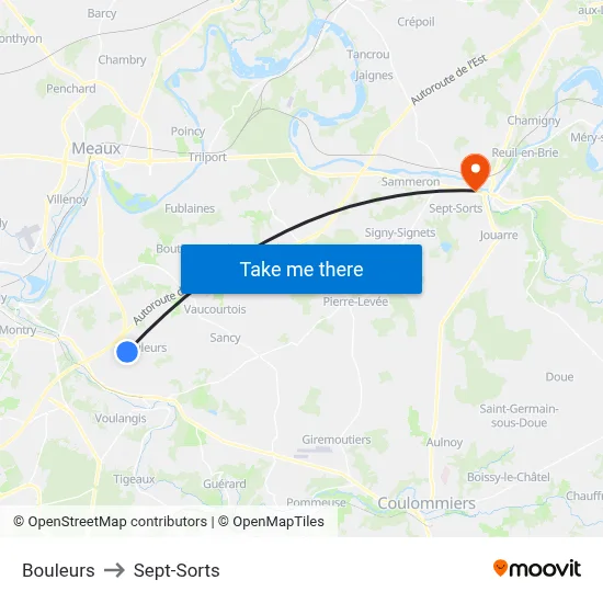 Bouleurs to Sept-Sorts map