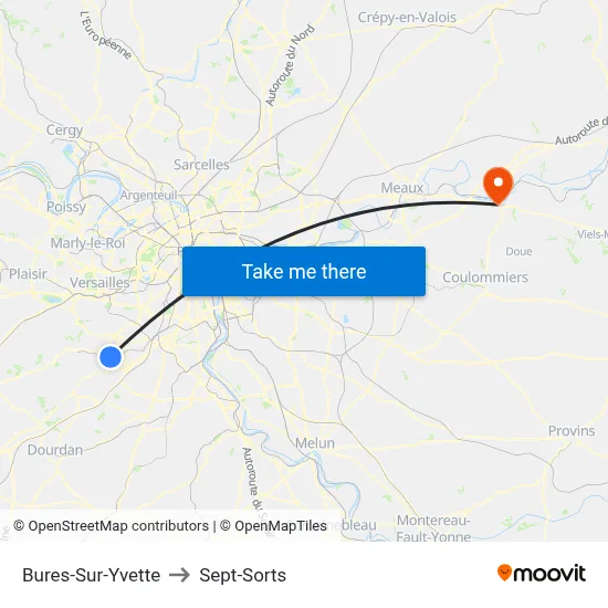 Bures-Sur-Yvette to Sept-Sorts map