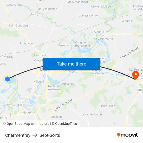 Charmentray to Sept-Sorts map