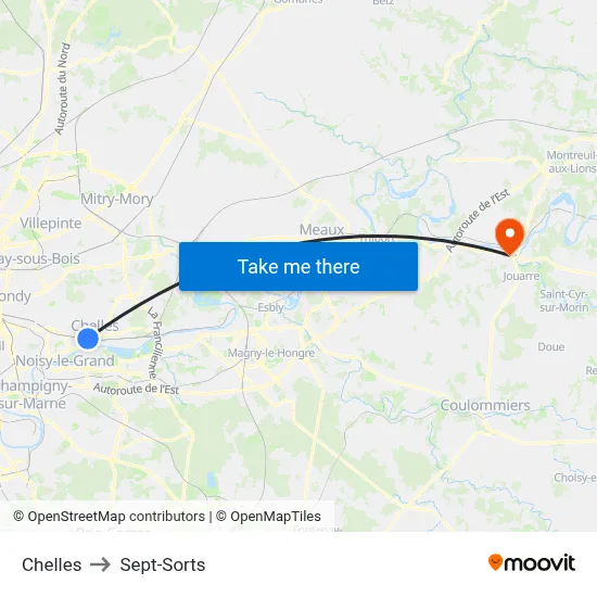 Chelles to Sept-Sorts map
