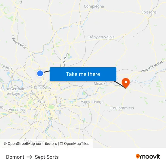 Domont to Sept-Sorts map