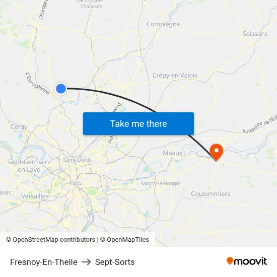 Fresnoy-En-Thelle to Sept-Sorts map