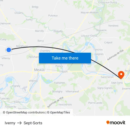 Iverny to Sept-Sorts map