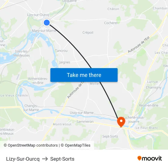 Lizy-Sur-Ourcq to Sept-Sorts map