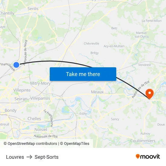 Louvres to Sept-Sorts map