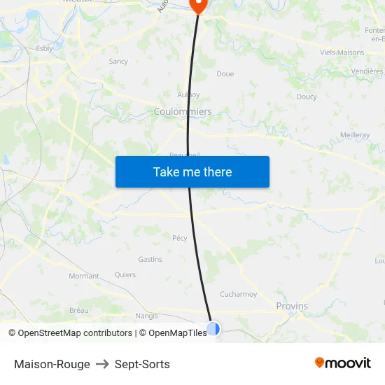 Maison-Rouge to Sept-Sorts map