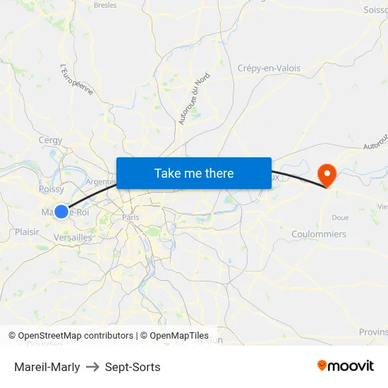 Mareil-Marly to Sept-Sorts map