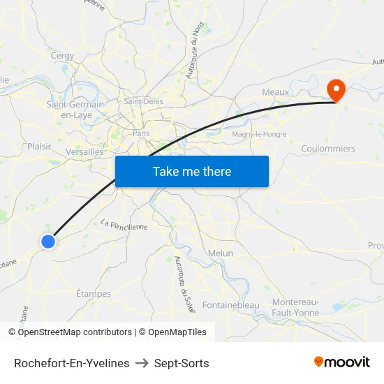Rochefort-En-Yvelines to Sept-Sorts map