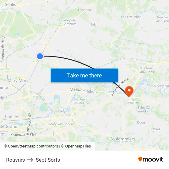 Rouvres to Sept-Sorts map
