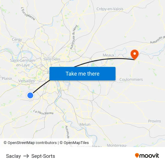 Saclay to Sept-Sorts map