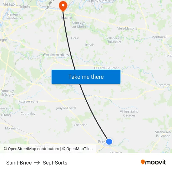 Saint-Brice to Sept-Sorts map