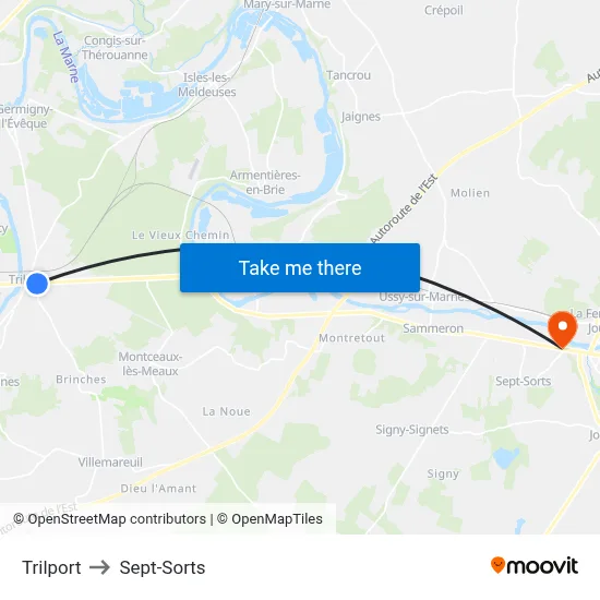 Trilport to Sept-Sorts map
