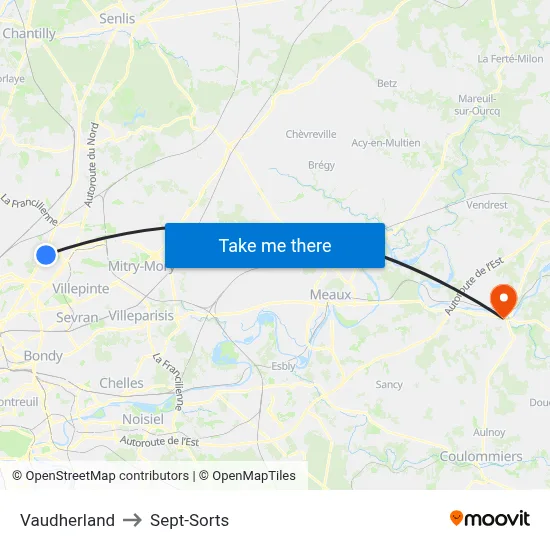 Vaudherland to Sept-Sorts map