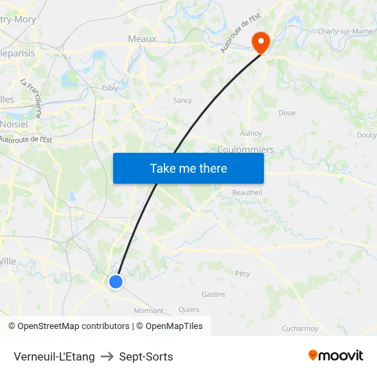 Verneuil-L'Etang to Sept-Sorts map