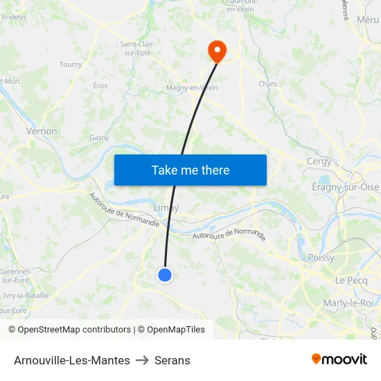Arnouville-Les-Mantes to Serans map