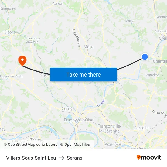 Villers-Sous-Saint-Leu to Serans map