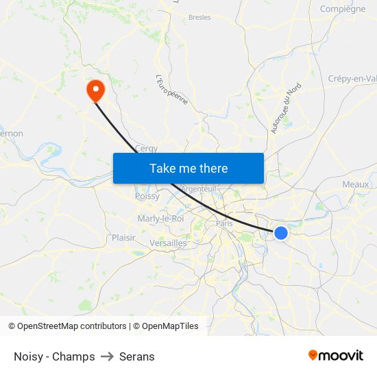 Noisy - Champs to Serans map