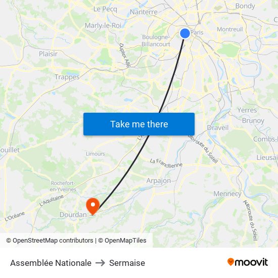 Assemblée Nationale to Sermaise map